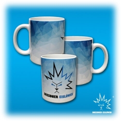 Dresdner Eislöwen - Fan Tasse - Crystal oben blau - unten weiß