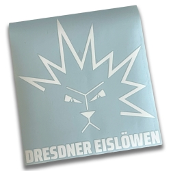 Dresdner Eislöwen - Plot Aufkleber 25x28cm - weiss