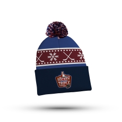 Bobble Hat - HOT24 - Snow Flake - blue
