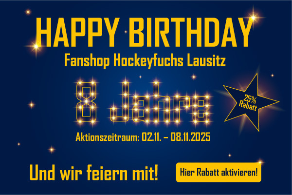 Lausitzer Füchse - Rabatt zum achten Geburtstag